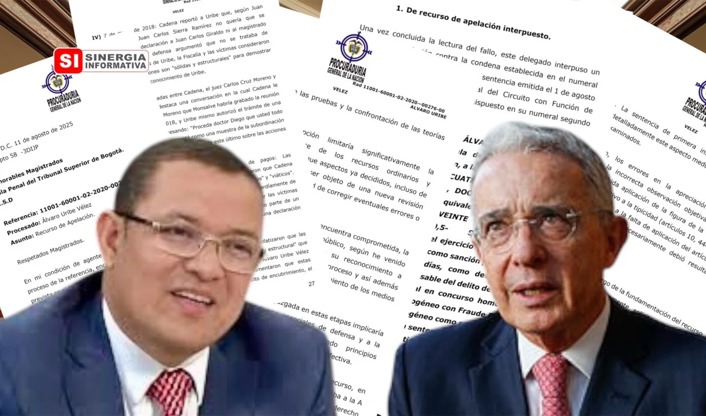 Procuraduría impugna condena contra Álvaro Uribe