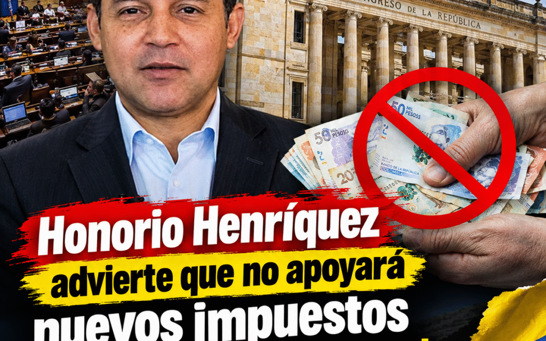 Honorio Henríquez advierte que no apoyará nuevos impuestos en la Ley de Rescate Fiscal
